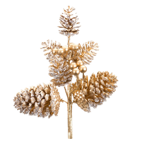 Gold Pinecone Pick