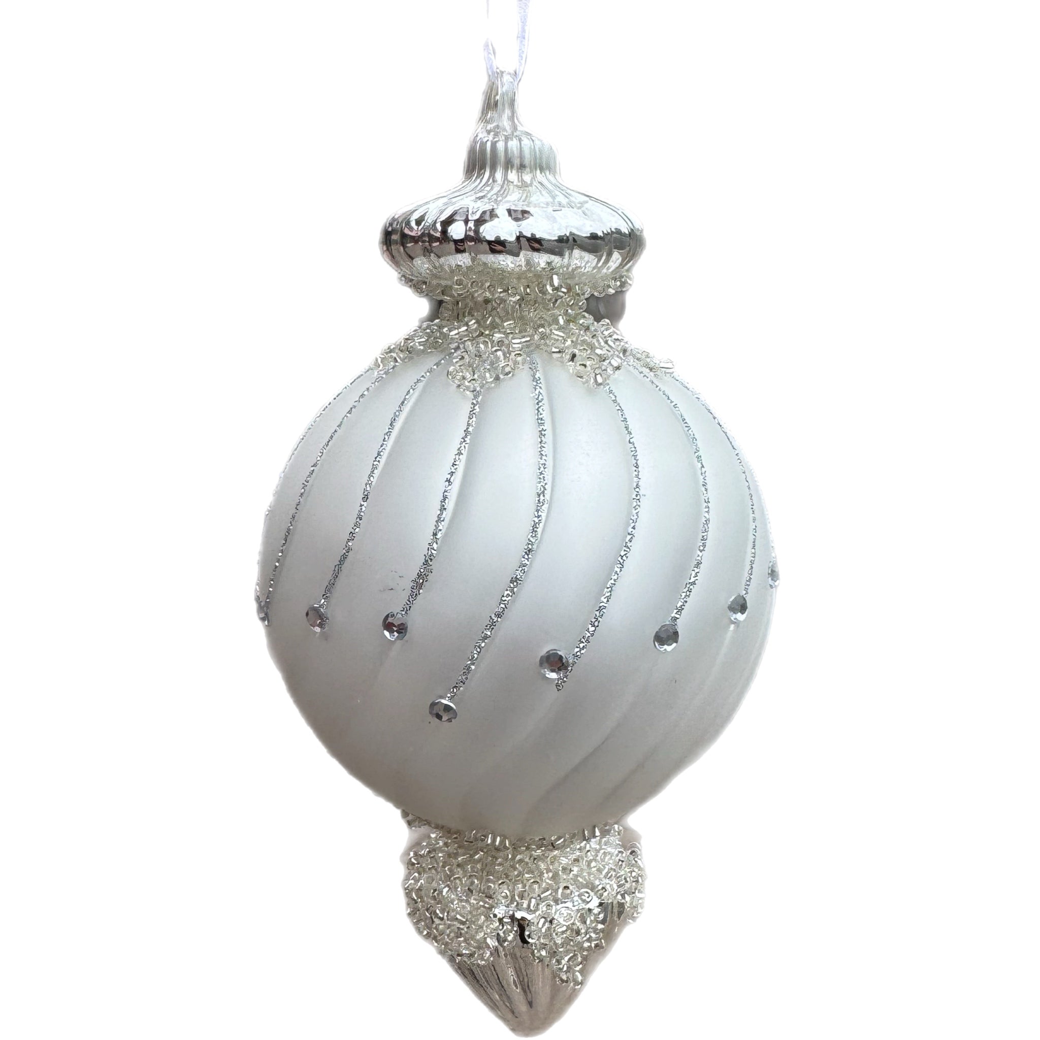 White Crystal Teardrop Ball