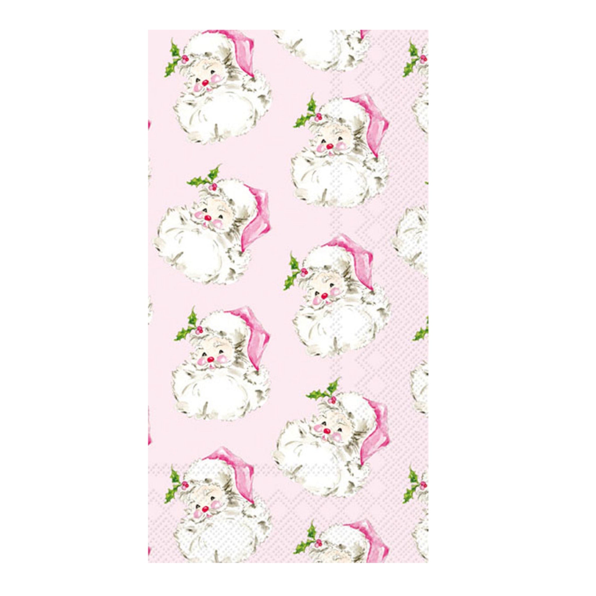 Pink Santa Head Hostess Napkin