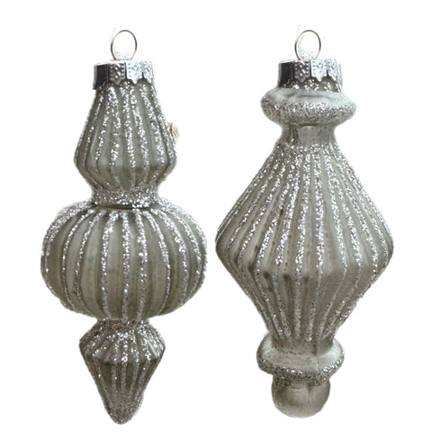 Assorted Silver Finial Ornament, INDIVIDUALLY SOLD