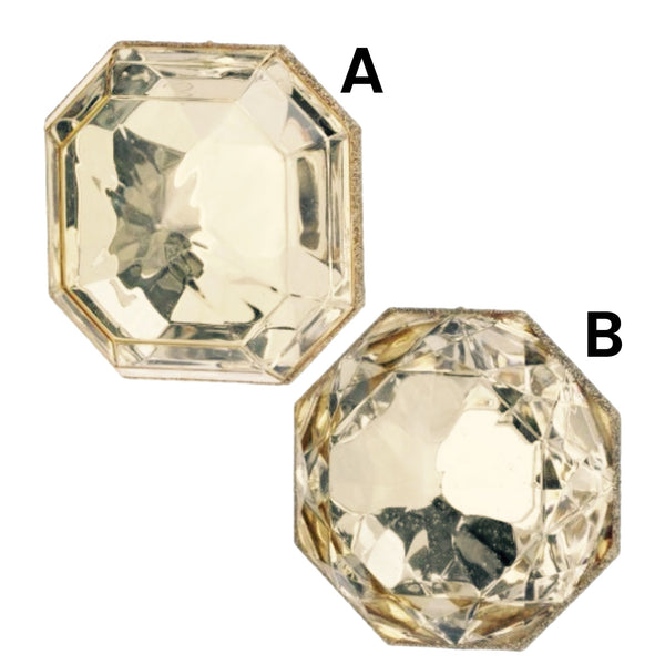 Assorted Square Gemstone Ornament, INDIVIDUALLY SOLD