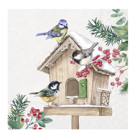 Birdhouse Luncheon Napkin