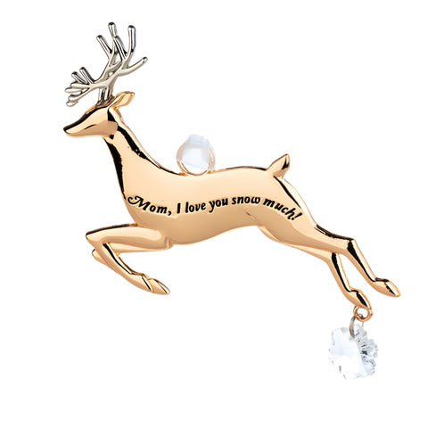 Mom, I Love You Snow Much! Deer Ornament