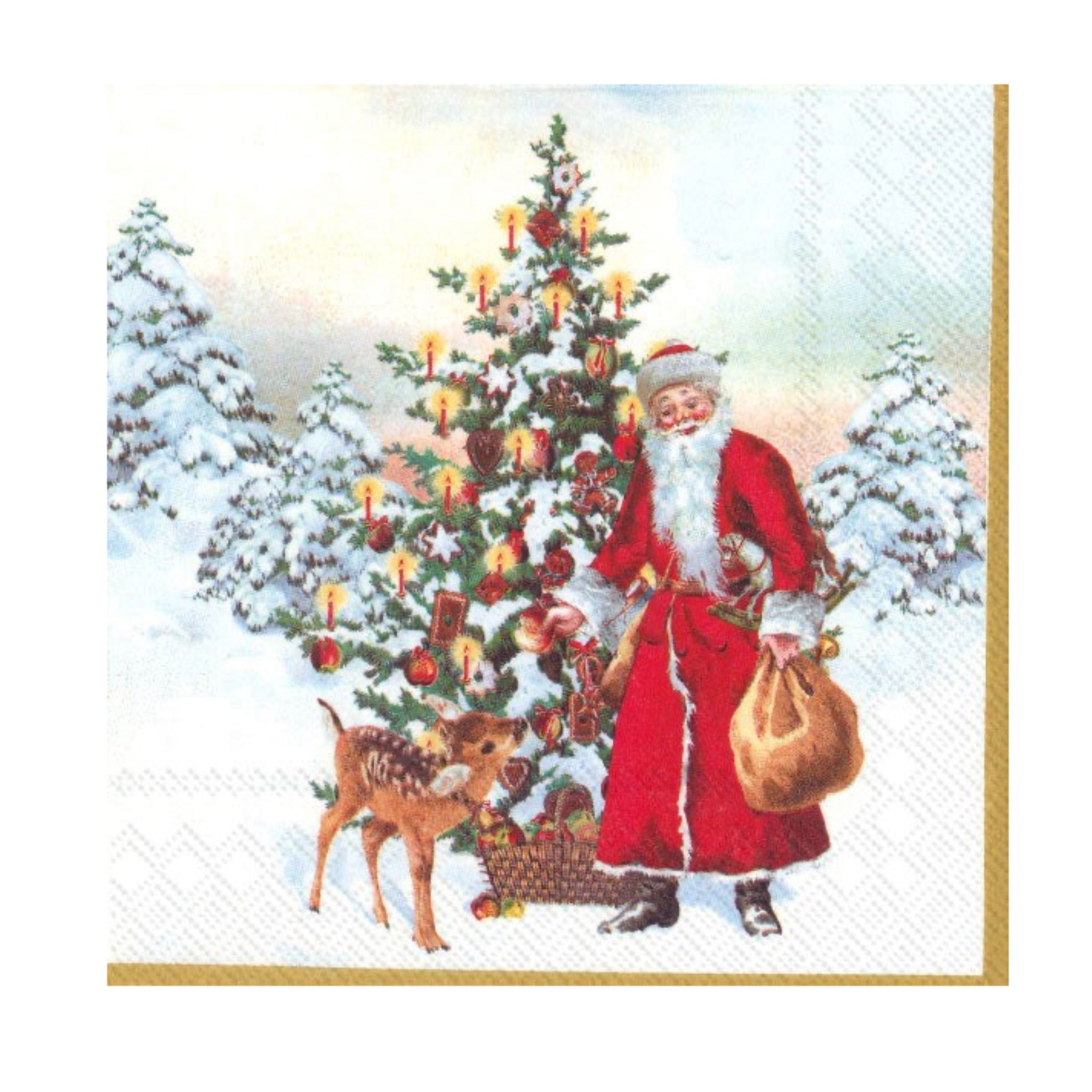 Victorian Santa Luncheon Napkin