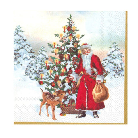 Victorian Santa Luncheon Napkin