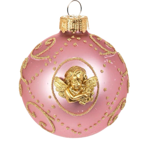 Pink With Gold Cherub Ball