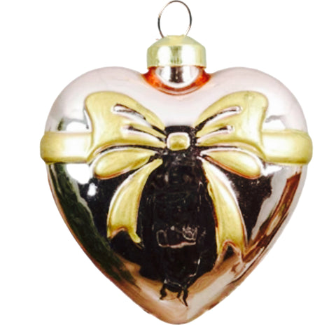 Pink With Bow Heart Ball