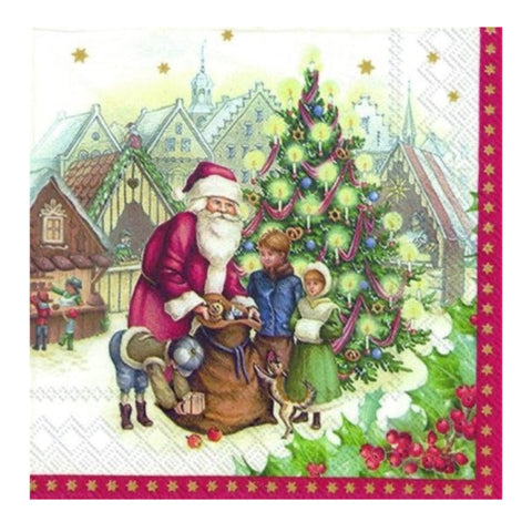 Santa's Toys Luncheon Napkin