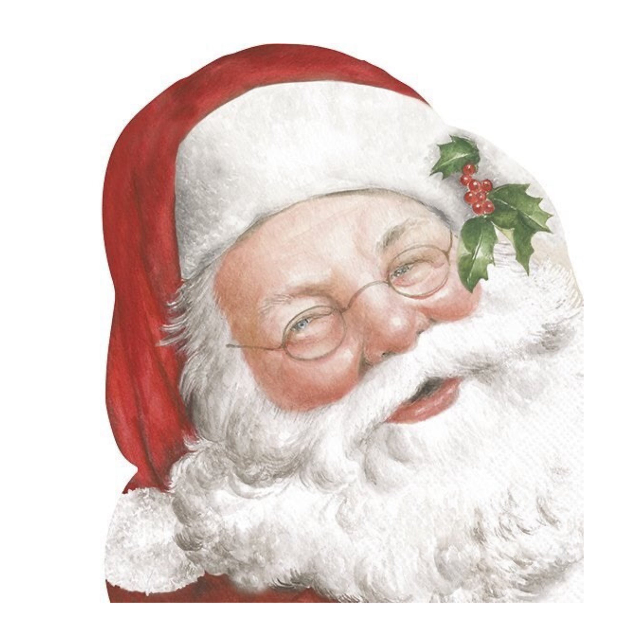 Santa Head Luncheon Napkin