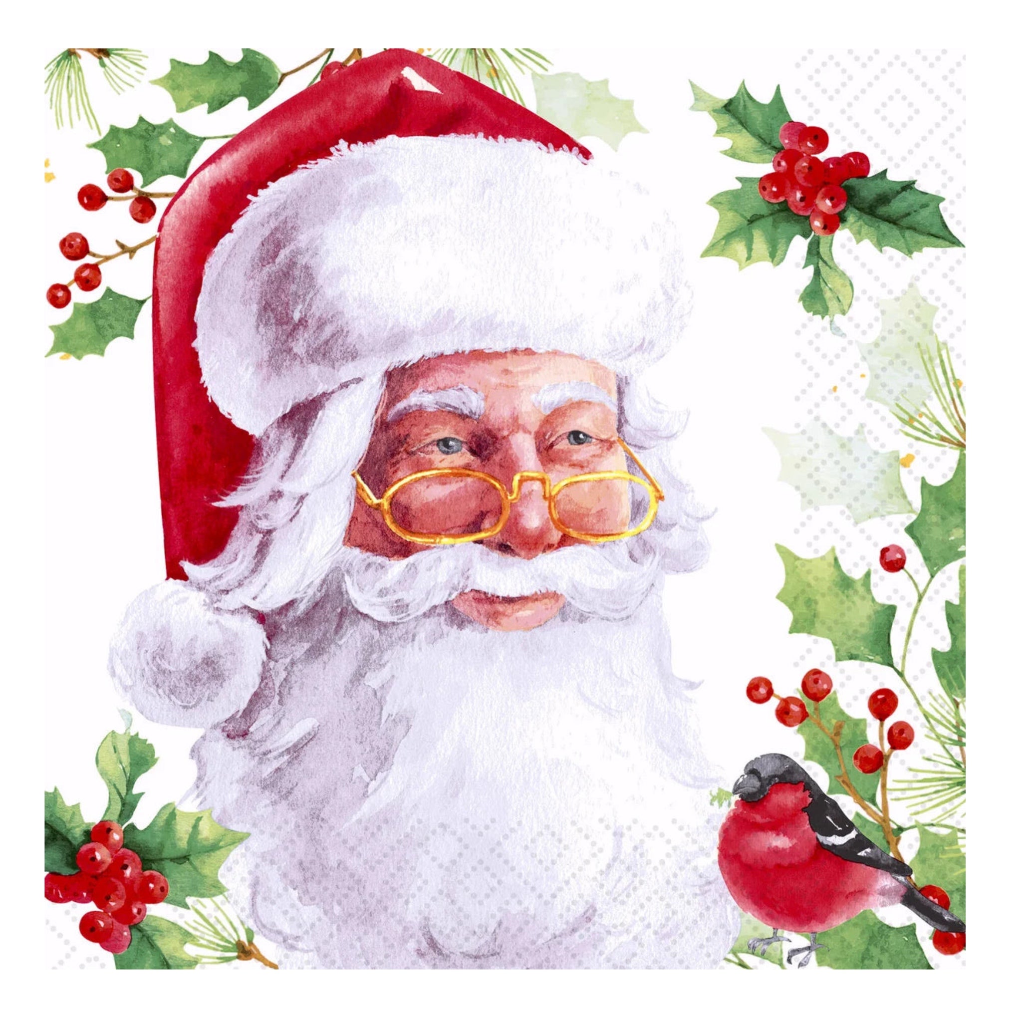 Santa Head Luncheon Napkin