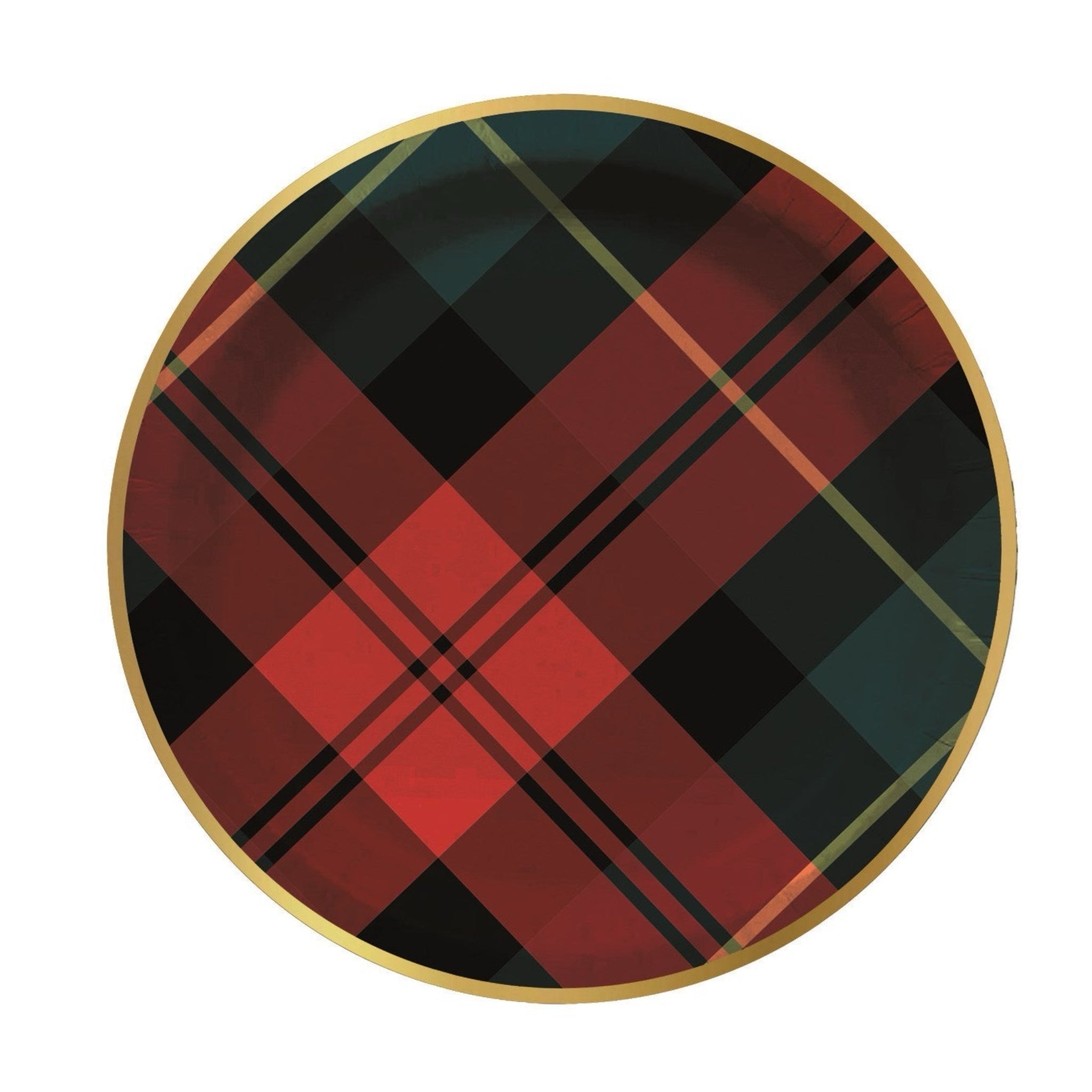 7" Plaid Dessert Plate, Set Of 8