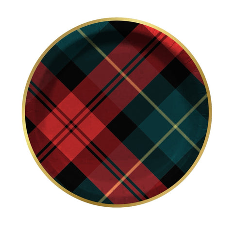 9" Plaid Dinner Plate, Set Of 8