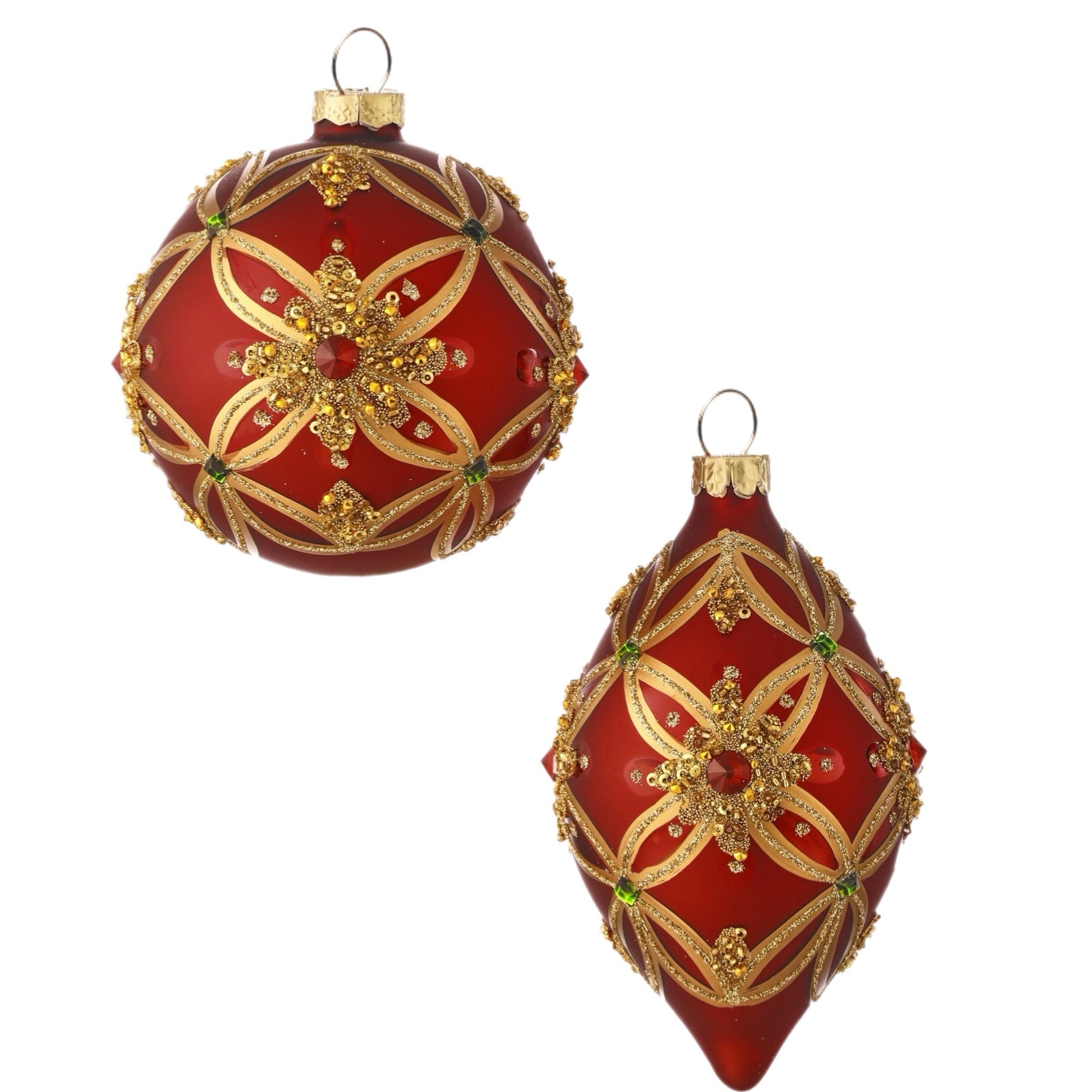 Assorted Red & Gold Gem Ball, INDIVIDUALLY SOLD