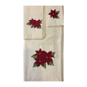 Poinsettia Bath Towel, Set Of 3