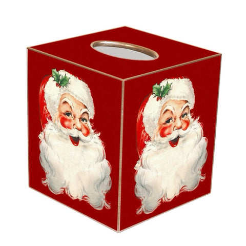 Vintage Santa Face Tissue Box Cover