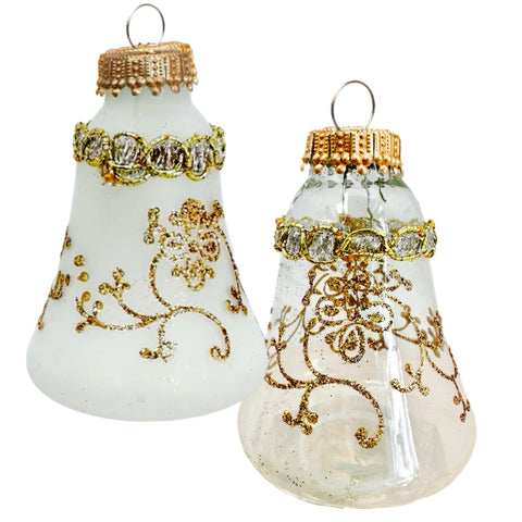 Assorted White & Gold Bell Ball, INDIVIDUALLY SOLD