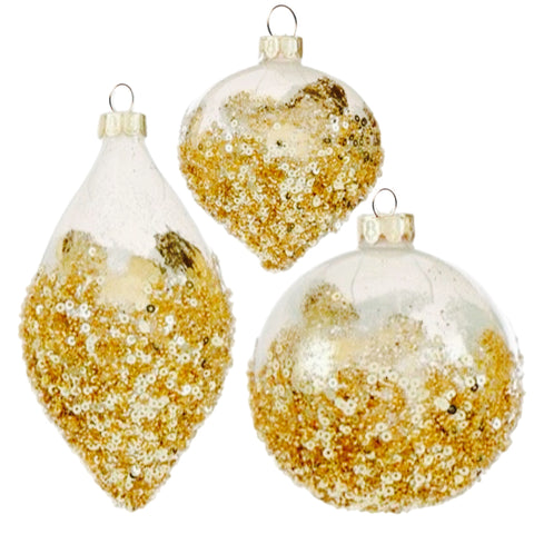 Assorted Gold Glitter Ball, INDIVIDUALLY SOLD
