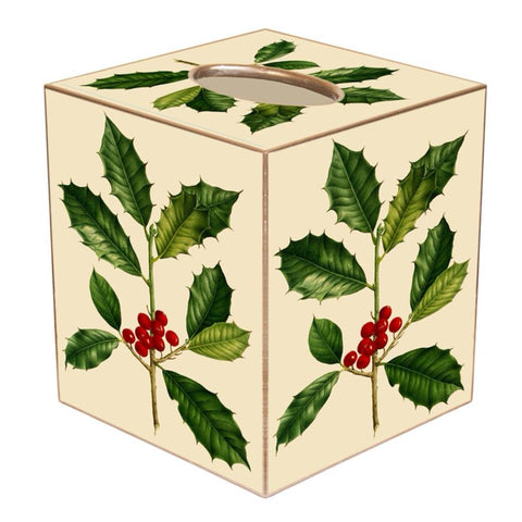 Holly Tissue Box Cover