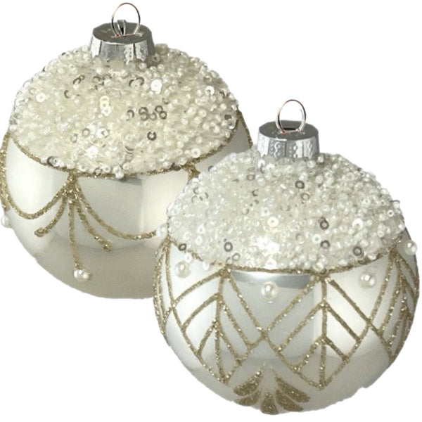 Assorted Silver Jeweled Ball, INDIVIDUALLY SOLD