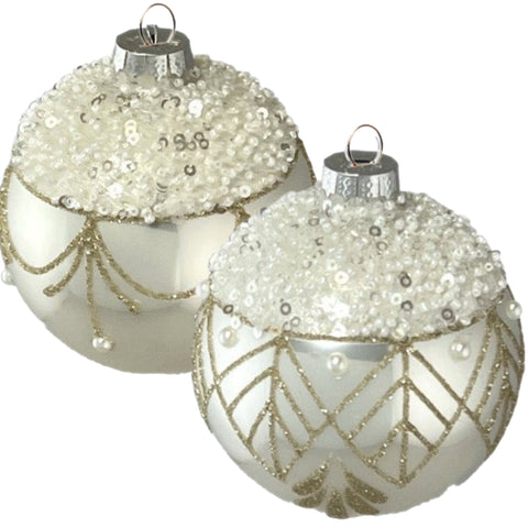 Assorted Silver Jeweled Ball, INDIVIDUALLY SOLD