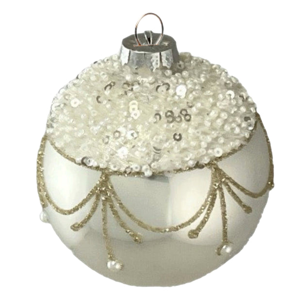 Assorted Silver Jeweled Ball, INDIVIDUALLY SOLD