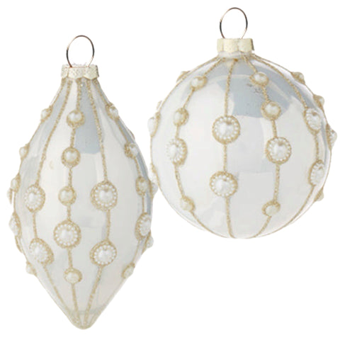 Assorted White Ball With Pearls Ball, INDIVIDUALLY SOLD