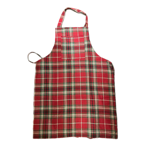 April Cornell Tartan Plaid: Red Apron