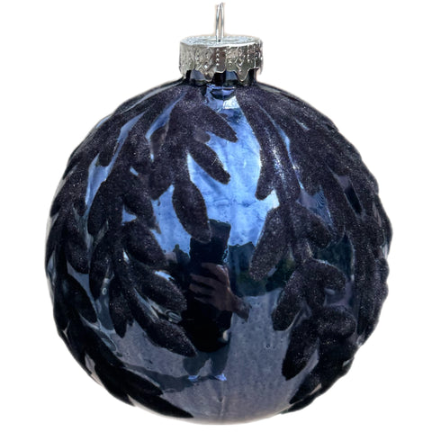 Flocked Navy Blue Ball