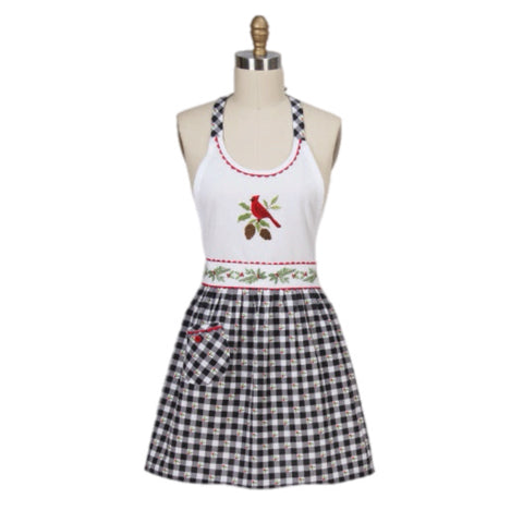 Buffalo Plaid Cardinal Apron