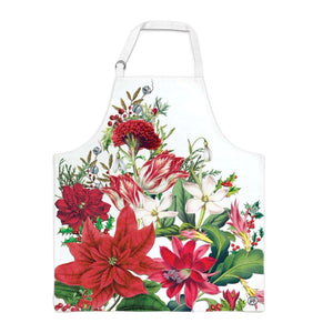 Michel Design Works ADULT Apron: Christmas Bouquet