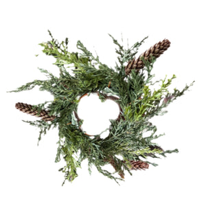 4" Prickly Pine Taper Candle Ring