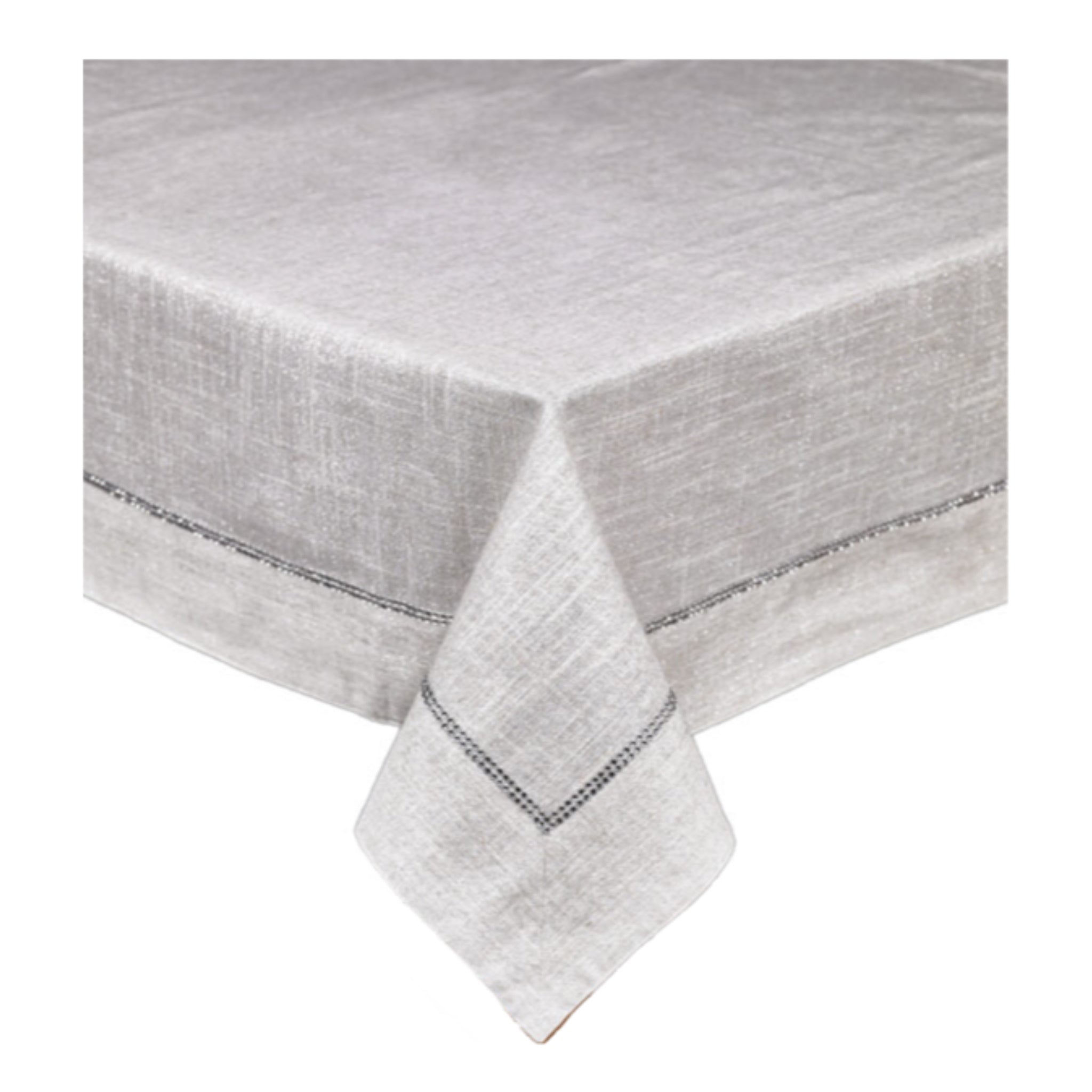 Silver Jeweled Tone Table Cloth