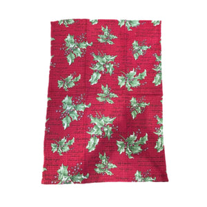 April Cornell Holly Song: Red Tea Towel, INDIVIDUALLY SOLD