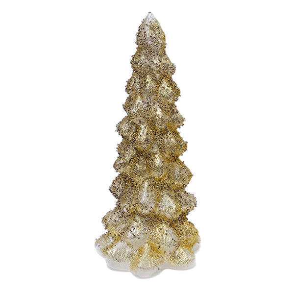 Assorted Champagne Beaded Tree Figurine, INDIVIDUALLY SOLD