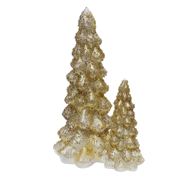 Assorted Champagne Beaded Tree Figurine, INDIVIDUALLY SOLD