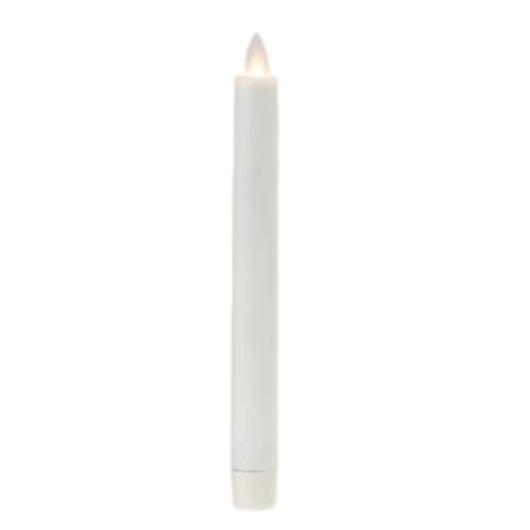 1" X 8" Taper Flameless Candle: Cream