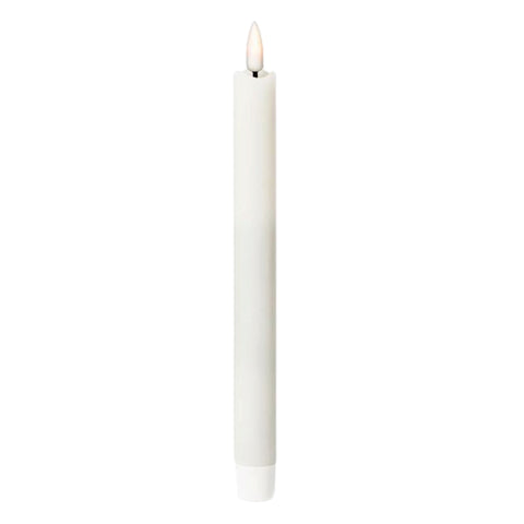 1" X 9.5" Taper Flameless Candle: Cream