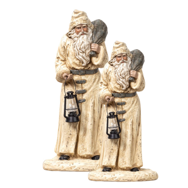 Assorted Belsnickel Santa With Lantern Figurine, INDIVIDUALLY SOLD