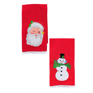 Assorted Christmas Character Tea Towel, INDIVIDUALLY SOLD