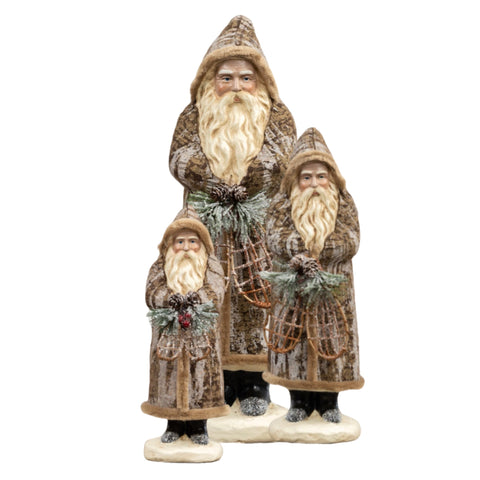Assorted Belsnickel Santa With Snowshoes Figurine, INDIVIDUALLY SOLD