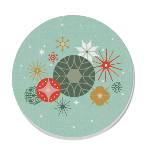 Retro Snowflake Coasters, Set Of 4