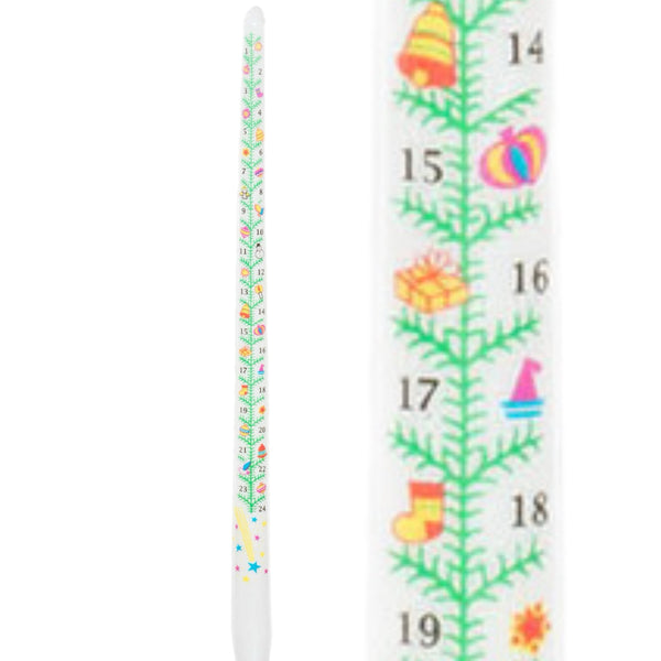 15" Countdown Advent Taper Candle