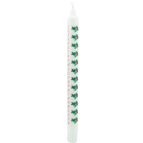 12" Countdown Advent Taper Candle