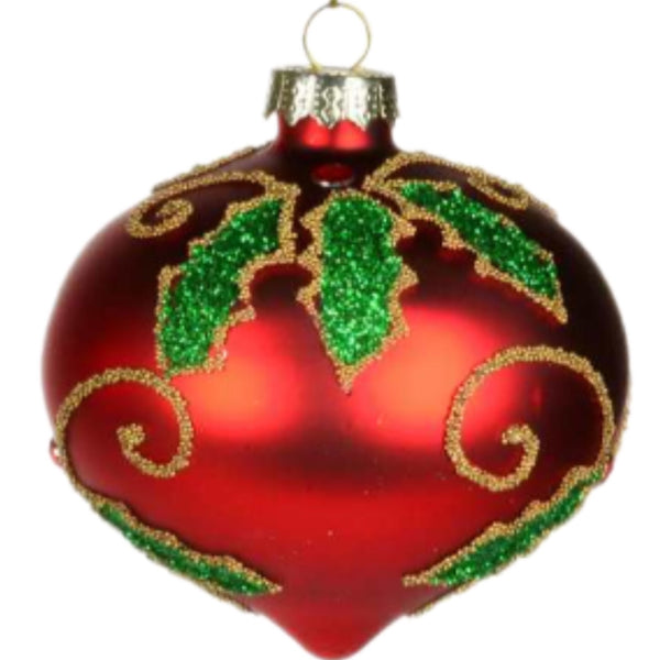 Assorted Red Holly Ball, INDIVIDUALLY SOLD