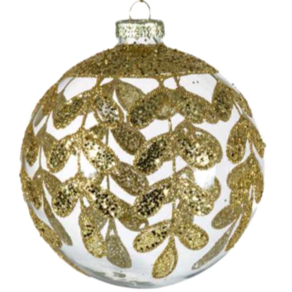 Assorted Gold Leaf Design Ball, INDIVIDUALLY SOLD