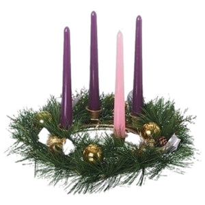 Advent Taper Candle Holder Wreath