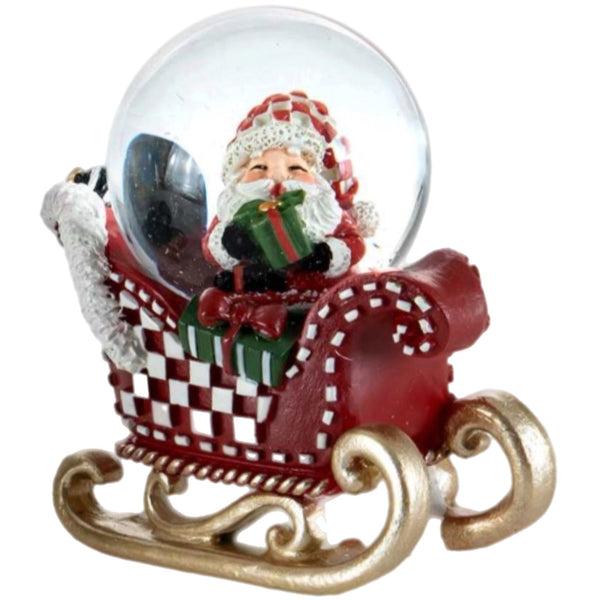 Assorted Santa In Sleigh Snowglobe, INDIVIDUALLY SOLD