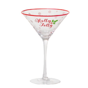 Holly Jolly Martini Glass