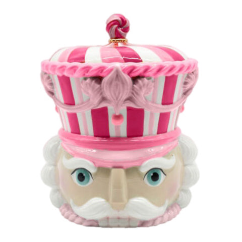 Pink Nutcracker Head Cookie Jar