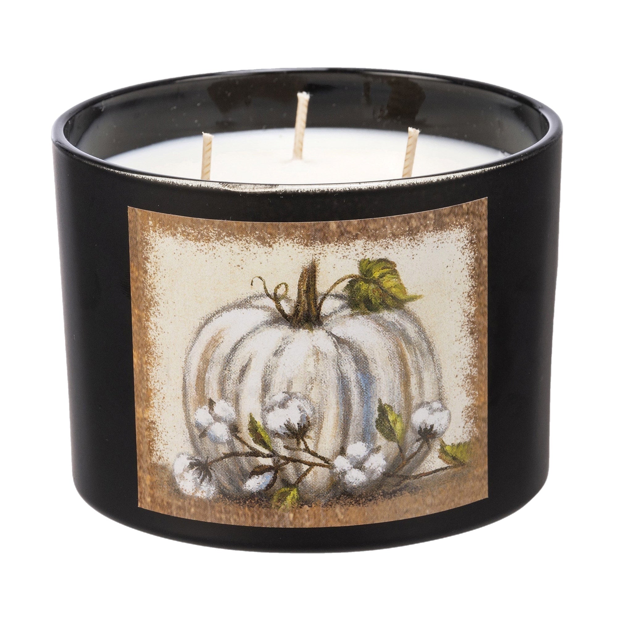 3.25" X 4.5" Large Candle Jar: White Pumpkin